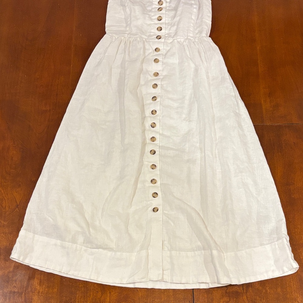 Madewell Linen-Cotton Cami Button-Front Midi Dress - Like New - Picture 7 of 15